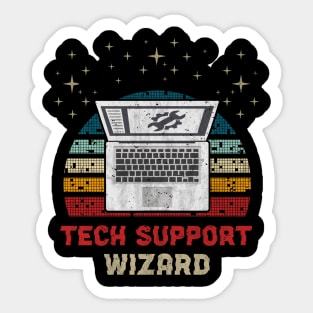 Tech Support Wizard Sticker